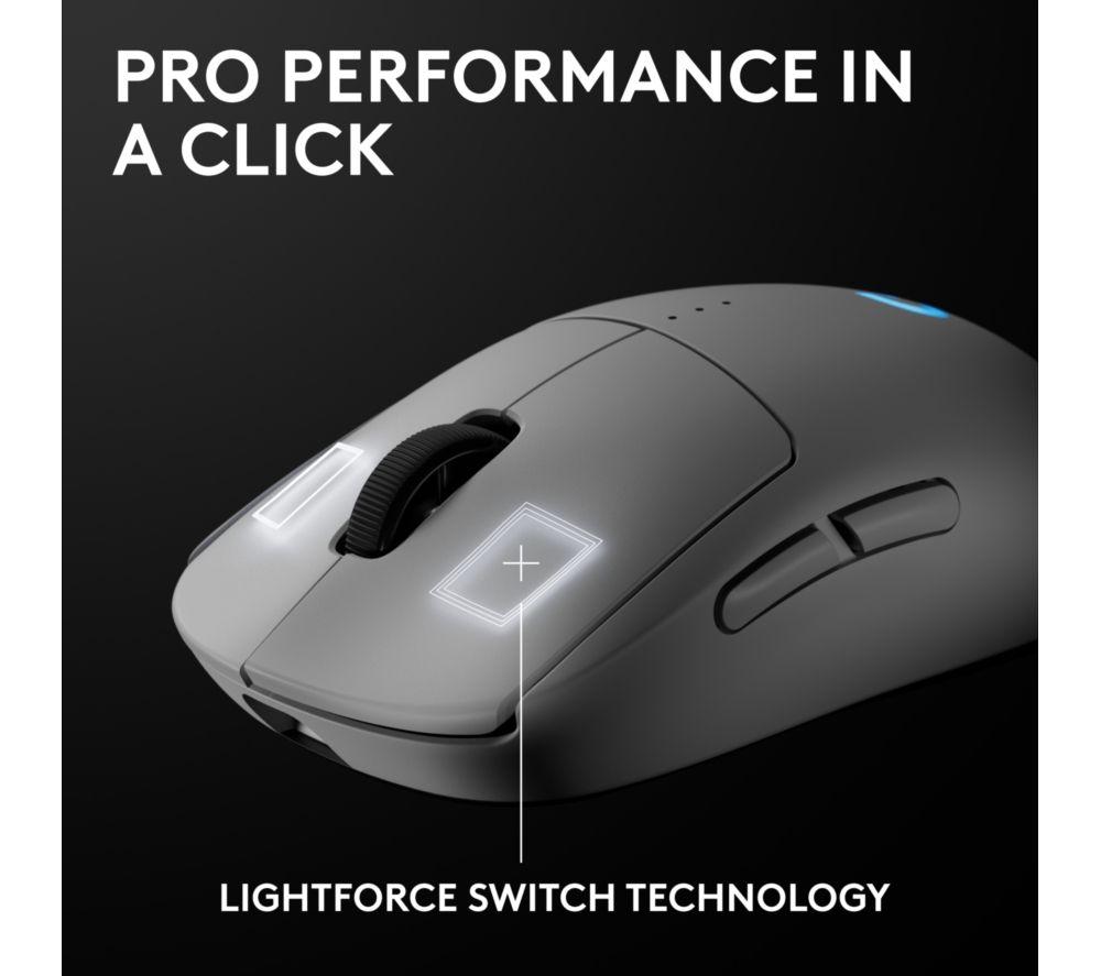 LOGITECH PRO 2 Lightspeed RGB Wireless Optical Gaming Mouse - White