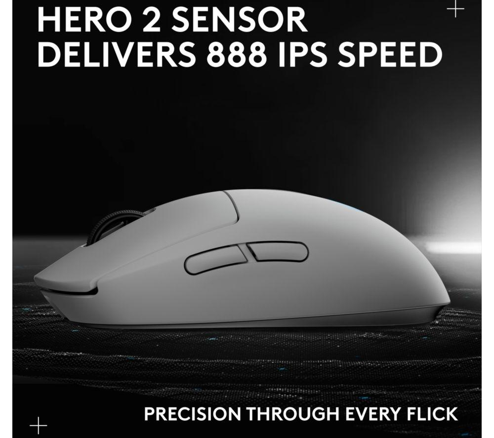 LOGITECH PRO 2 Lightspeed RGB Wireless Optical Gaming Mouse - White
