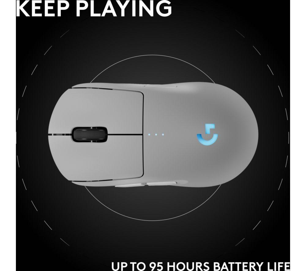 LOGITECH PRO 2 Lightspeed RGB Wireless Optical Gaming Mouse - White