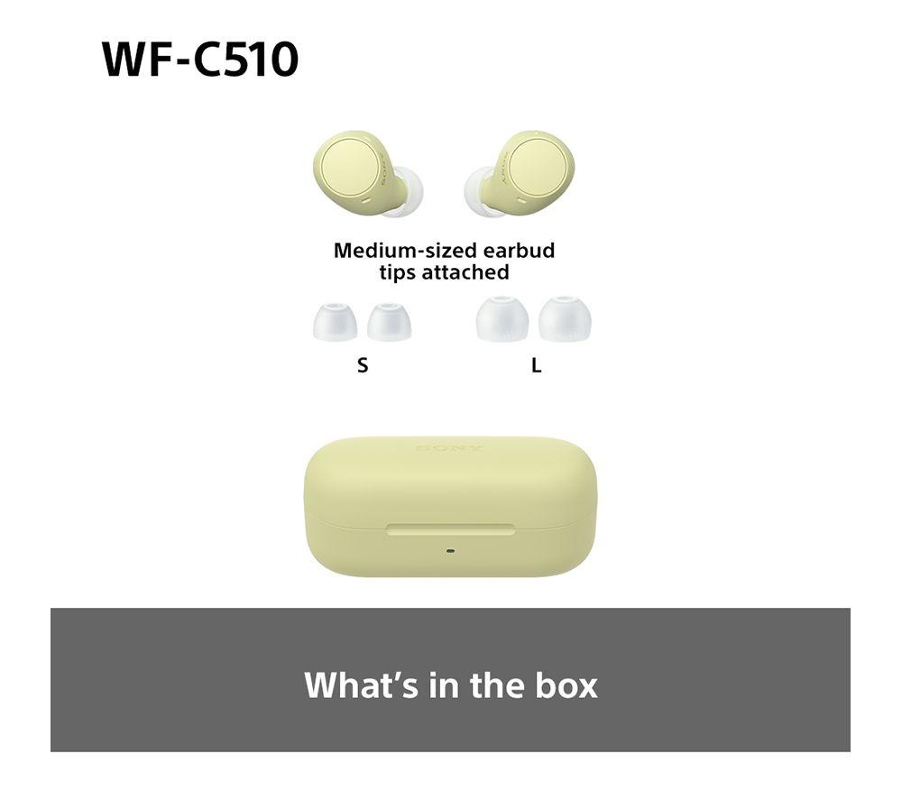 Audífonos inalámbricos Bluetooth SONY WF-C510 - Amarillos
