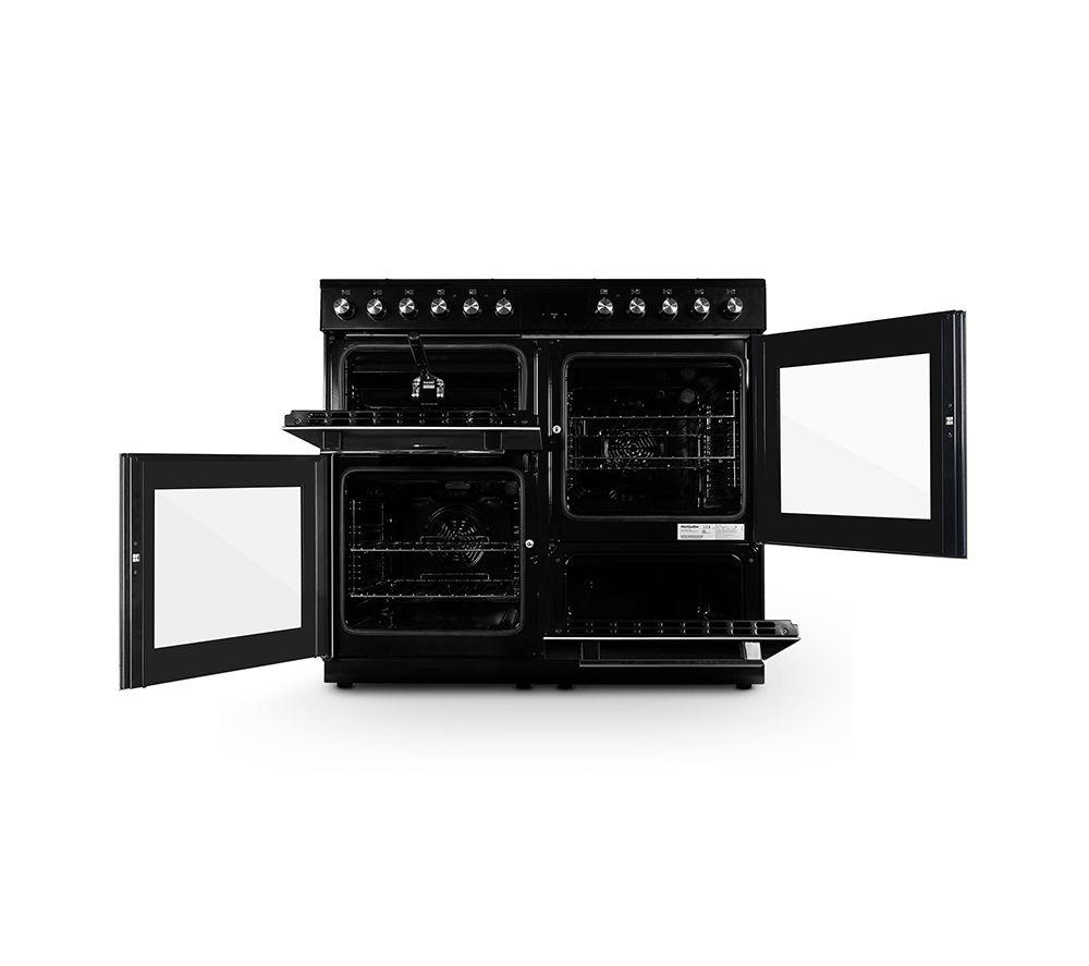 MONTPELLIER MDFRC100K 100 cm Dual Fuel Range Cooker - Black & Chrome