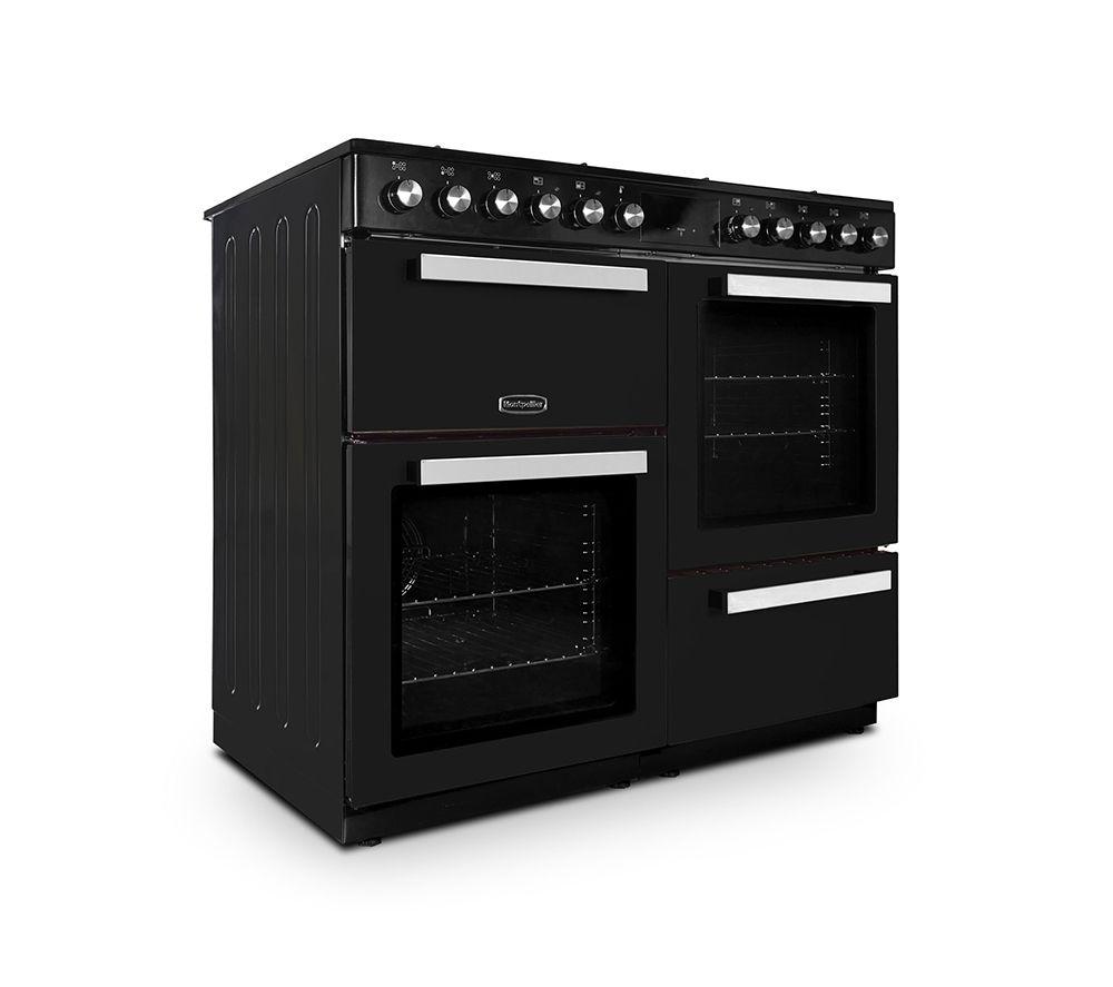 MONTPELLIER MDFRC100K 100 cm Dual Fuel Range Cooker - Black & Chrome