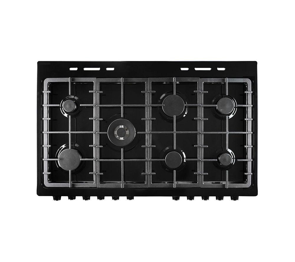 MONTPELLIER MDFRC100K 100 cm Dual Fuel Range Cooker - Black & Chrome