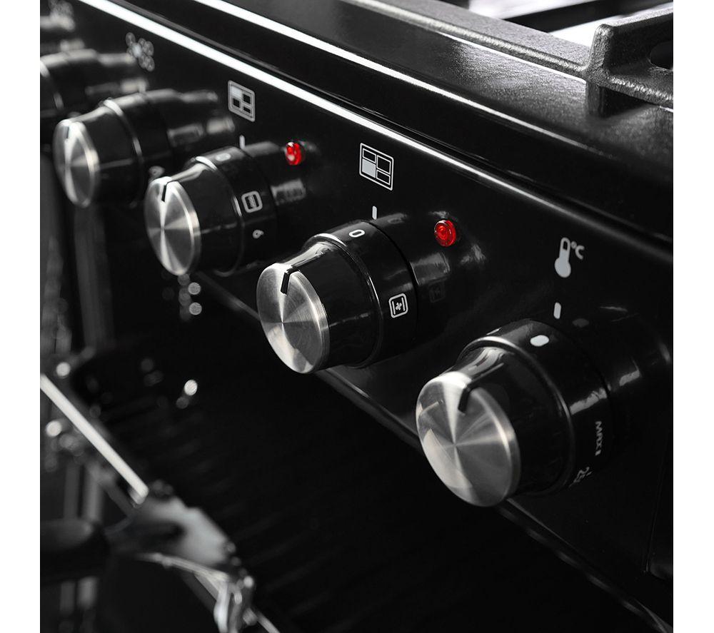 MONTPELLIER MDFRC100K 100 cm Dual Fuel Range Cooker - Black & Chrome