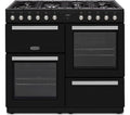 MONTPELLIER MDFRC100K 100 cm Dual Fuel Range Cooker - Black & Chrome