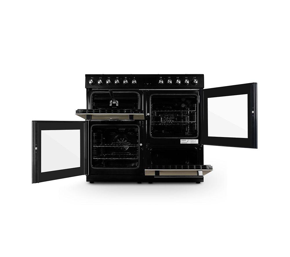 Cocina independiente de doble combustible MONTPELLIER MDFRC100C de 100 cm - Crema y cromo