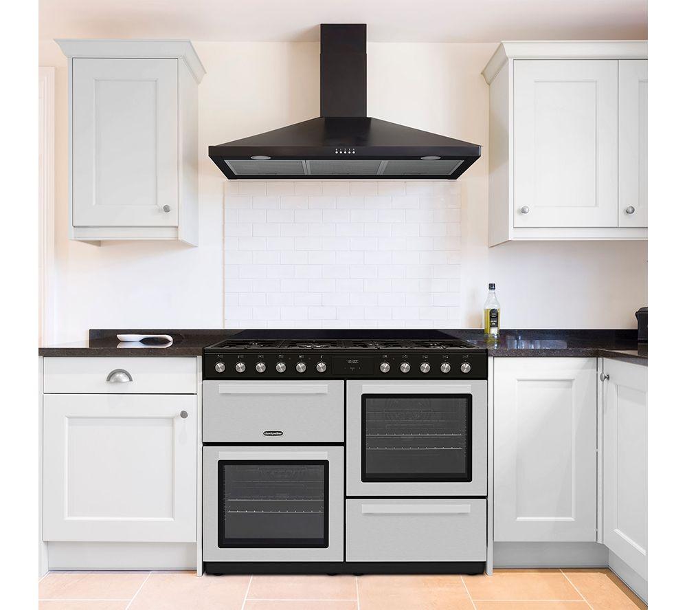 MONTPELLIER MDFRC100X 100 cm Dual Fuel Range Cooker - Inox & Chrome