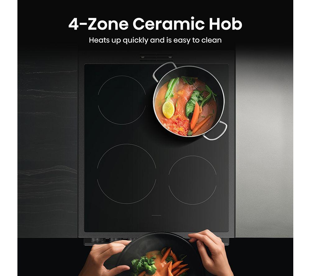 HISENSE Hi6 Max 69/43L HDCEC5C10B Cocina eléctrica de vitrocerámica de 50 cm - Negro Jet