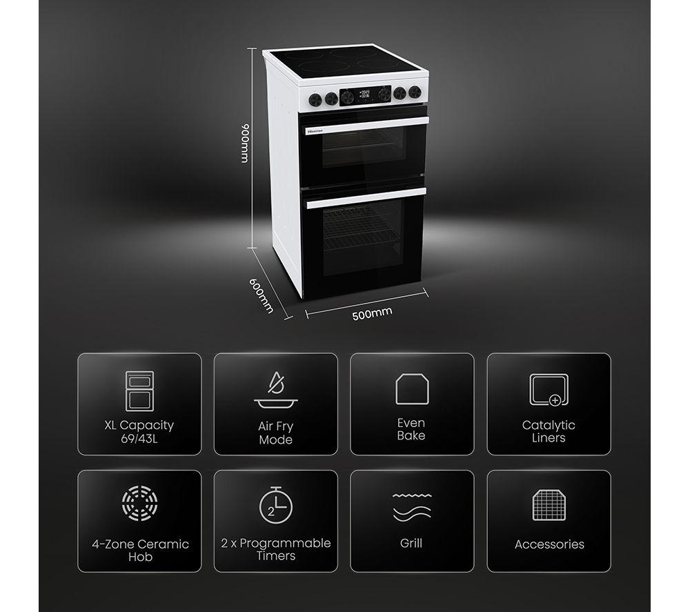 HISENSE Hi6 Max 69/43L HDCEC5C10W 50cm Electric Ceramic Cooker - White