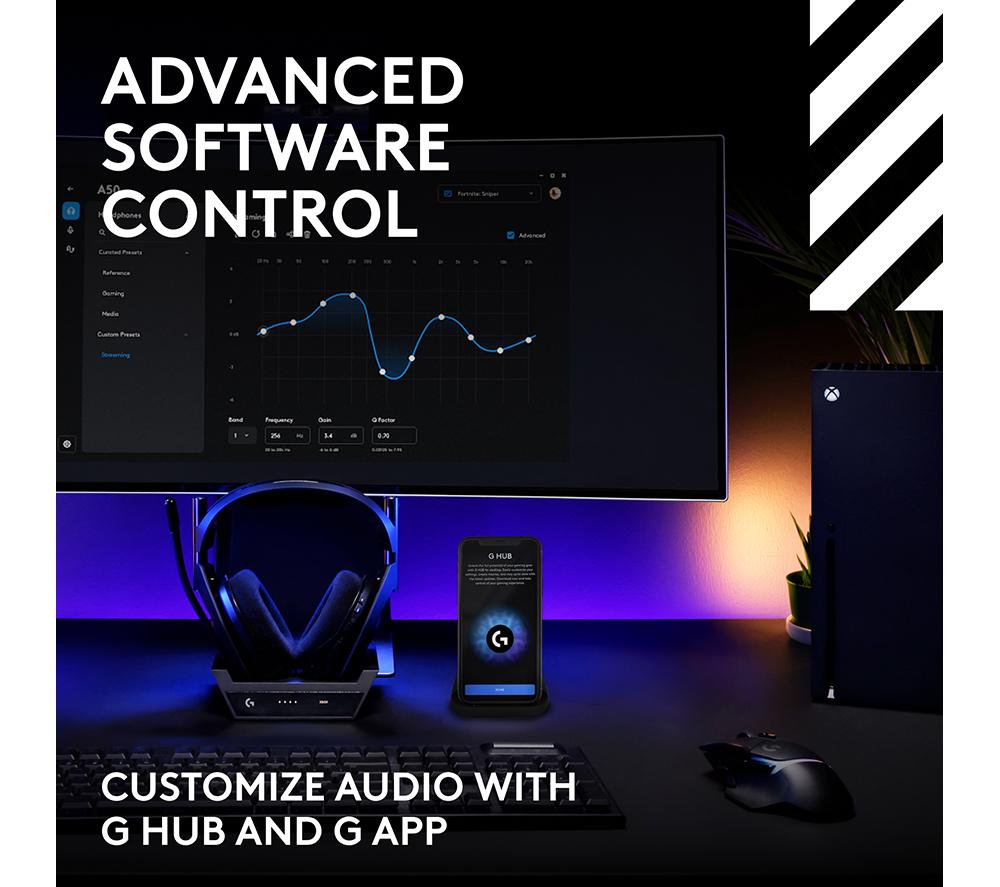 LOGITECH G Astro A50 LIGHTSPEED Wireless Gaming-Headset & Basisstation – Schwarz