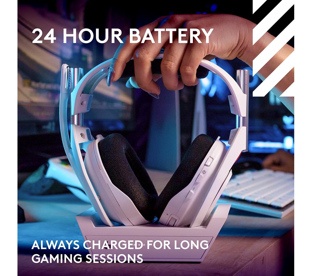 LOGITECH G Astro A50 LIGHTSPEED Wireless Gaming Headset & Base Station - White