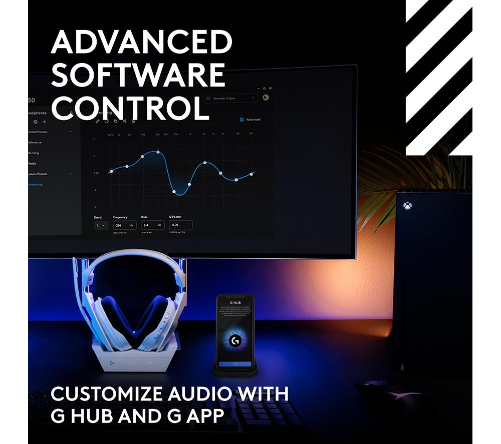 LOGITECH G Astro A50 LIGHTSPEED Wireless Gaming Headset & Base Station - White