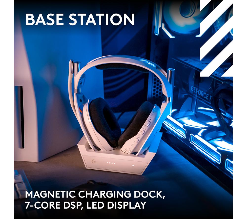 LOGITECH G Astro A50 LIGHTSPEED Wireless Gaming Headset & Base Station - White