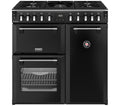 STOVES Richmond 90DF 90 cm Dual Fuel Range Cooker - Black & Chrome