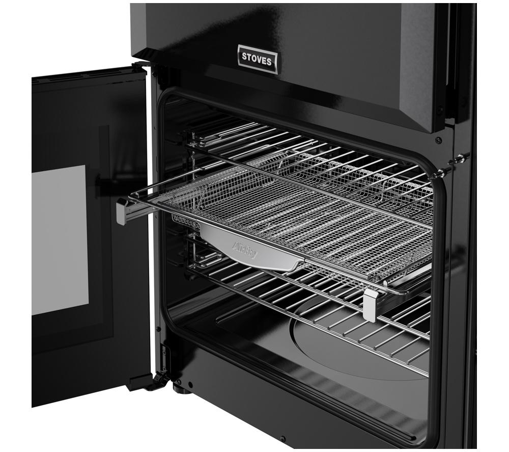 STOVES Richmond 90DF 90 cm Dual Fuel Range Cooker - Black & Chrome