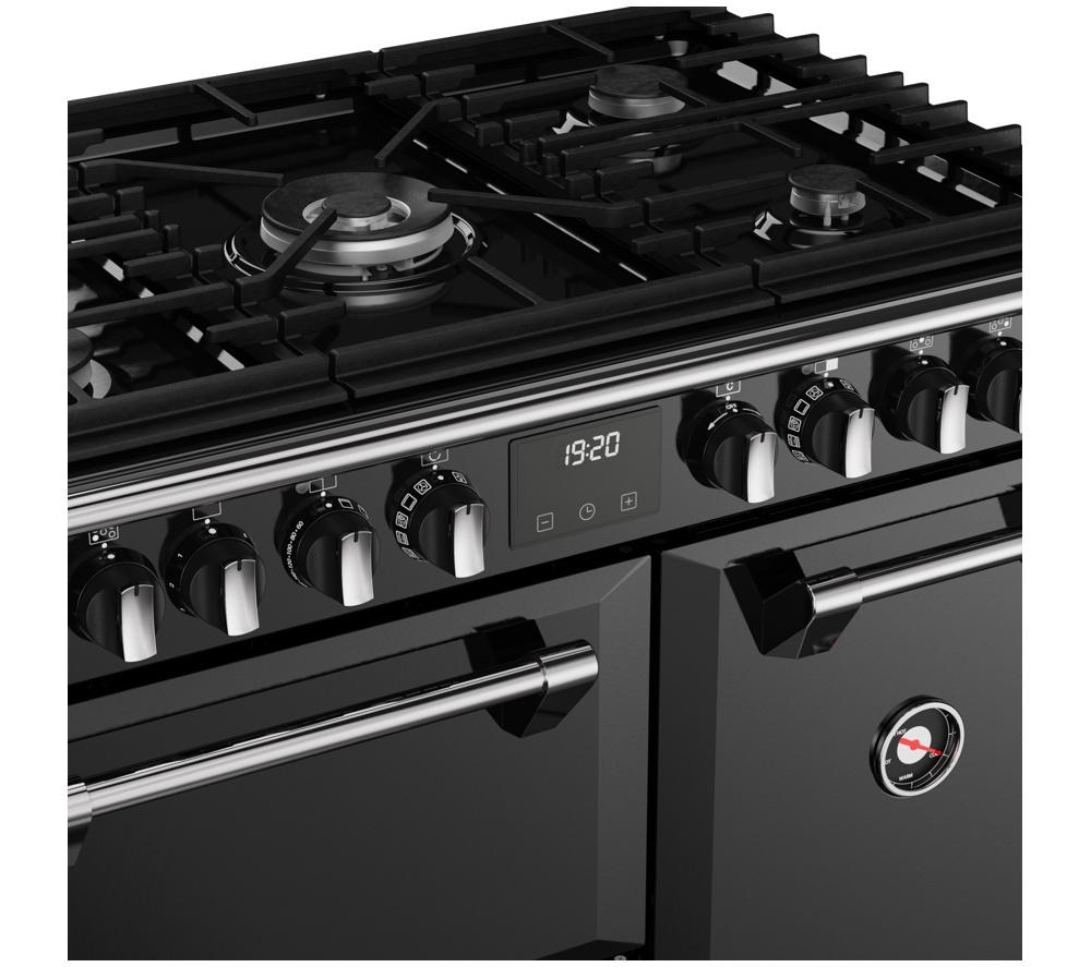 STOVES Richmond 90DF 90 cm Dual Fuel Range Cooker - Black & Chrome