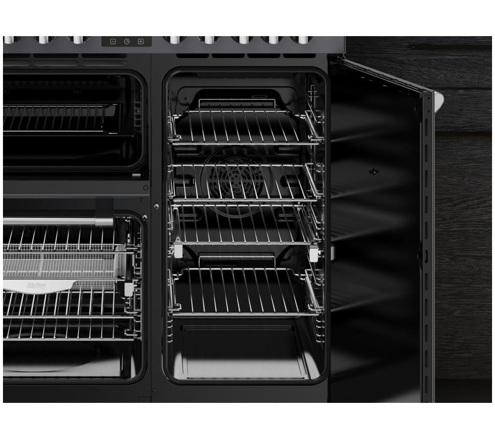 STOVES Richmond 90DF 90 cm Dual Fuel Range Cooker - Black & Chrome