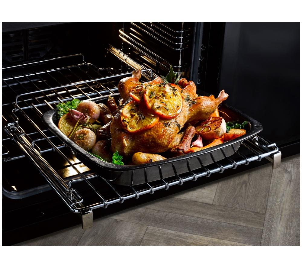 STOVES Richmond 90DF 90 cm Dual Fuel Range Cooker - Black & Chrome