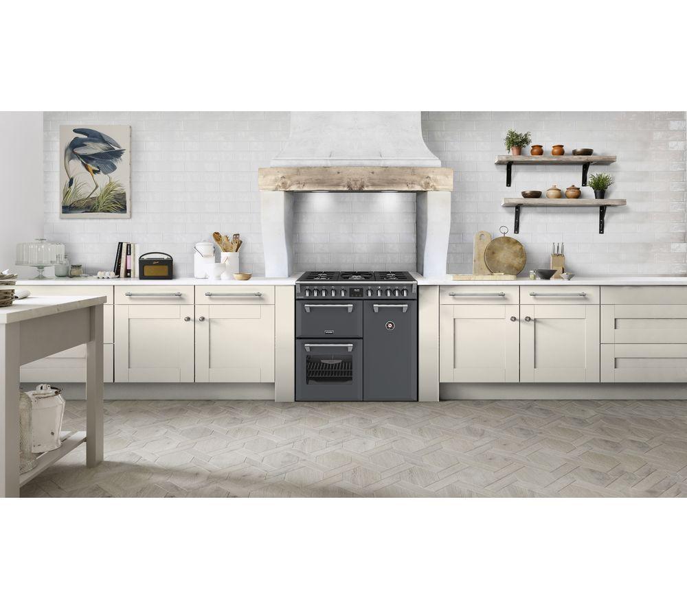 STOVES Richmond 90DF 90 cm Dual Fuel Range Cooker - Anthracite & Chrome