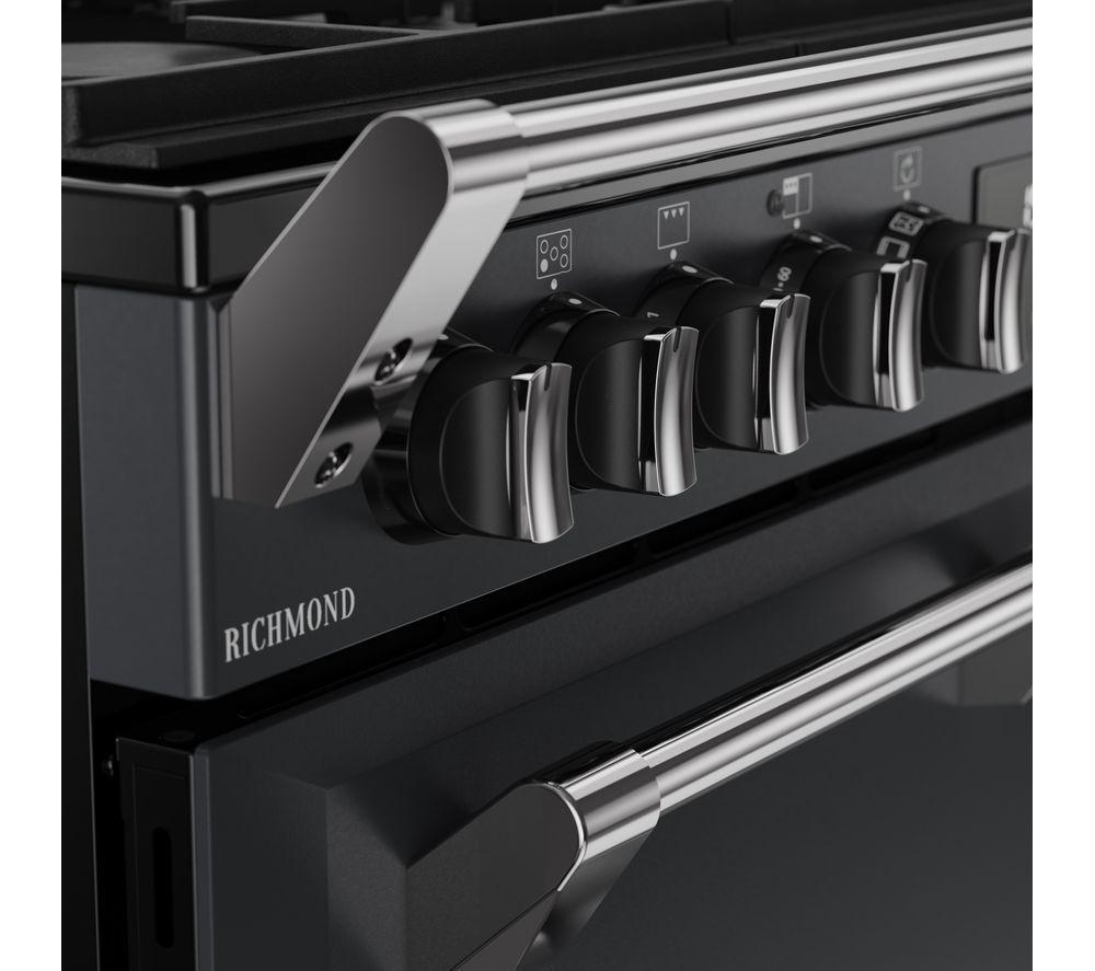 STOVES Richmond 90DF 90 cm Dual Fuel Range Cooker - Anthracite & Chrome