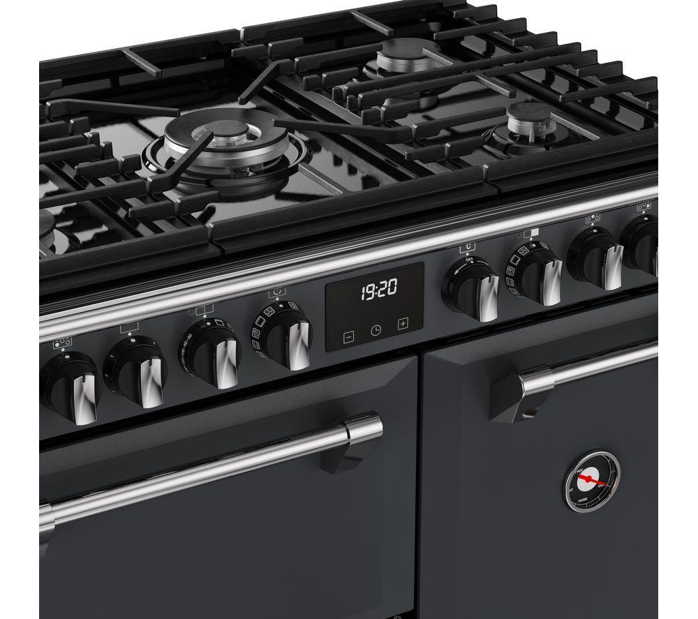STOVES Richmond 90DF 90 cm Dual Fuel Range Cooker - Anthracite & Chrome