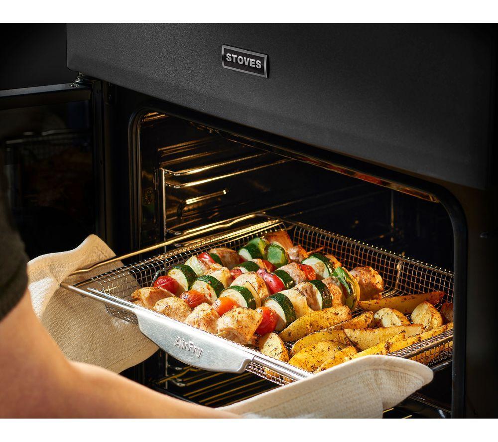 STOVES Richmond 90DF 90 cm Dual Fuel Range Cooker - Anthracite & Chrome
