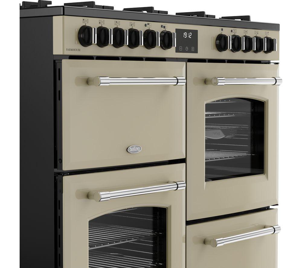 Cocina de doble combustible BELLING Farmhouse 100DF - Crema y Cromo