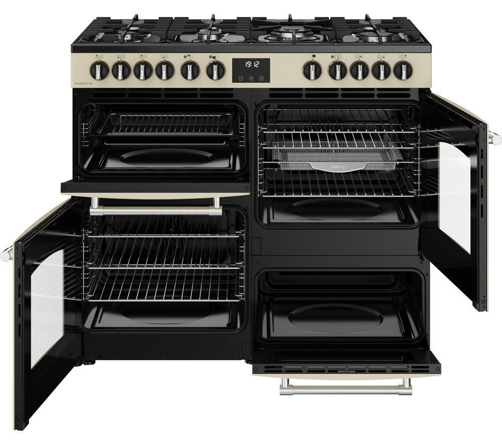 Cocina de doble combustible BELLING Farmhouse 100DF - Crema y Cromo