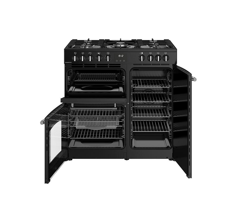 Cocina de doble combustible BELLING Farmhouse 90DF - Negro y cromo