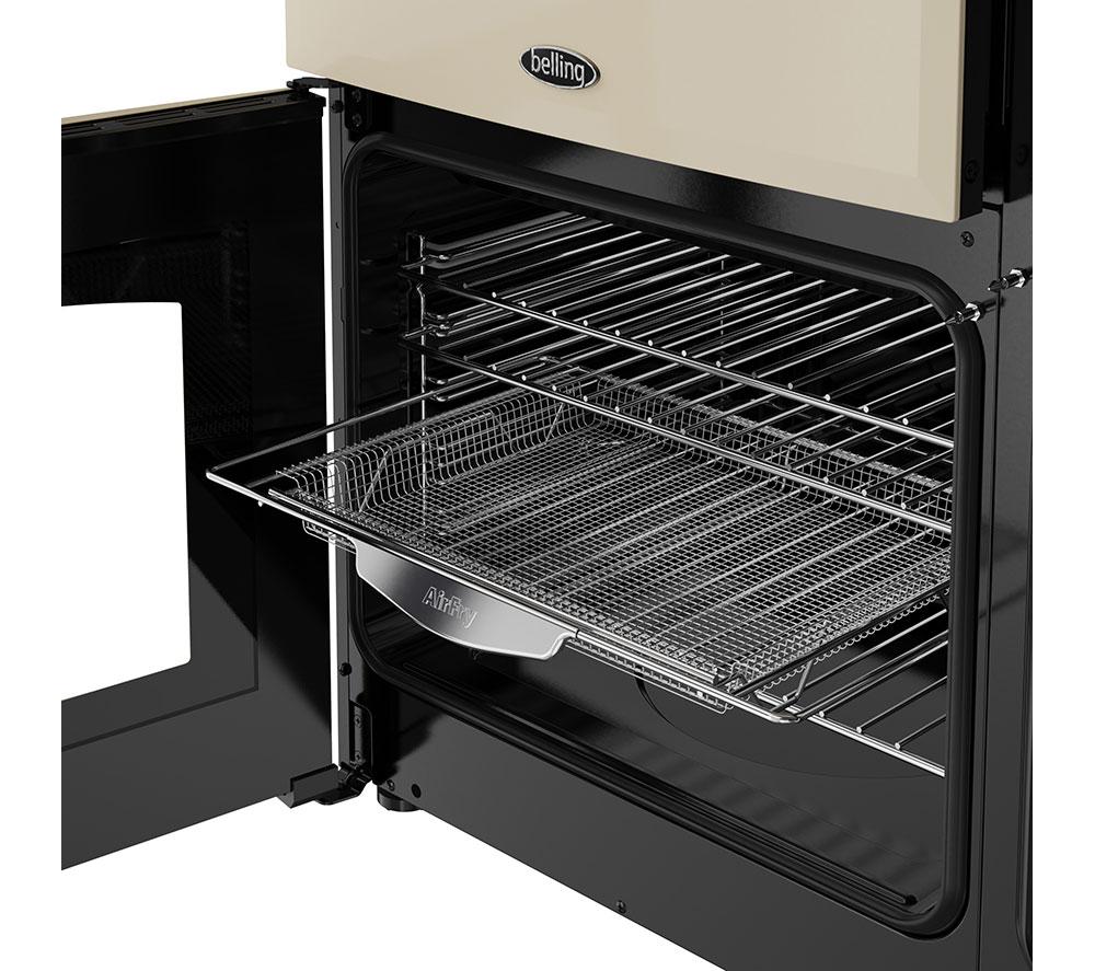 BELLING Farmhouse 90DF Dual Fuel Range Cooker - Cream & Chrome