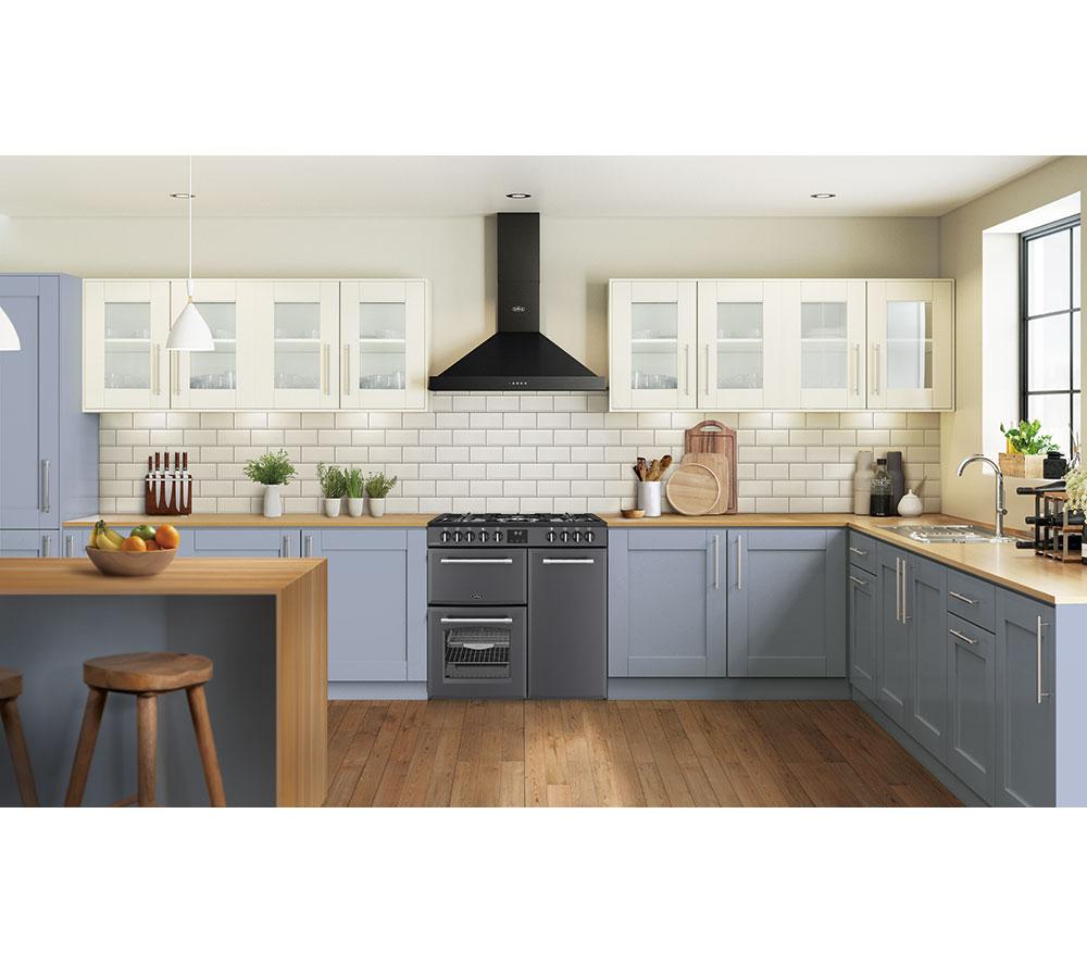 BELLING Farmhouse 90DF Dual Fuel Range Cooker - Anthracite & Chrome
