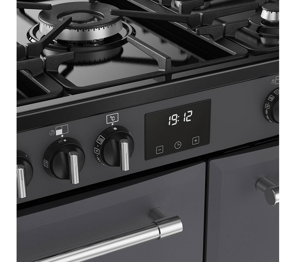 BELLING Farmhouse 90DF Dual Fuel Range Cooker - Anthracite & Chrome