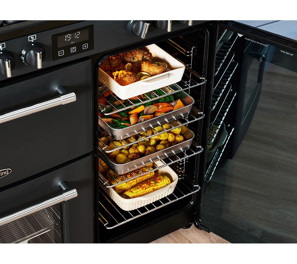 BELLING Farmhouse 90DF Dual Fuel Range Cooker - Anthracite & Chrome