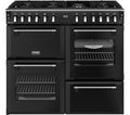 STOVES Richmond 100DF Dual Fuel Range Cooker - Black & Chrome