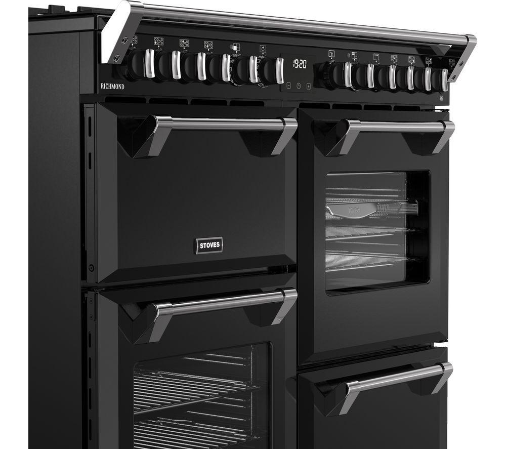Cocina de libre instalación de combustible dual STOVES Richmond 100DF - Negro y cromo