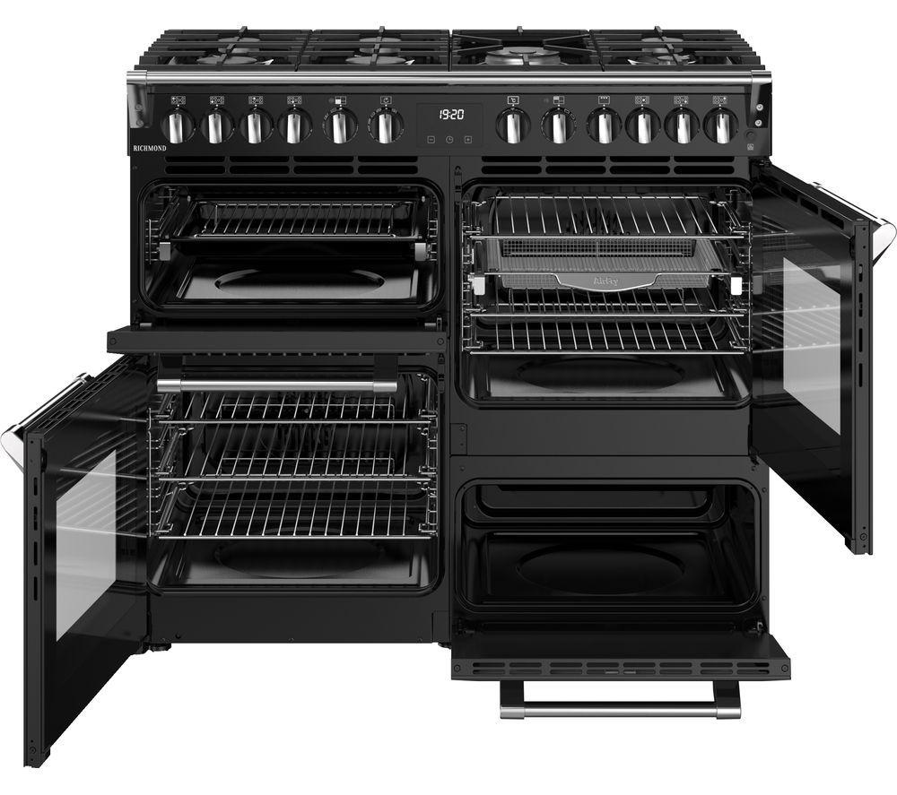 Cocina de libre instalación de combustible dual STOVES Richmond 100DF - Negro y cromo