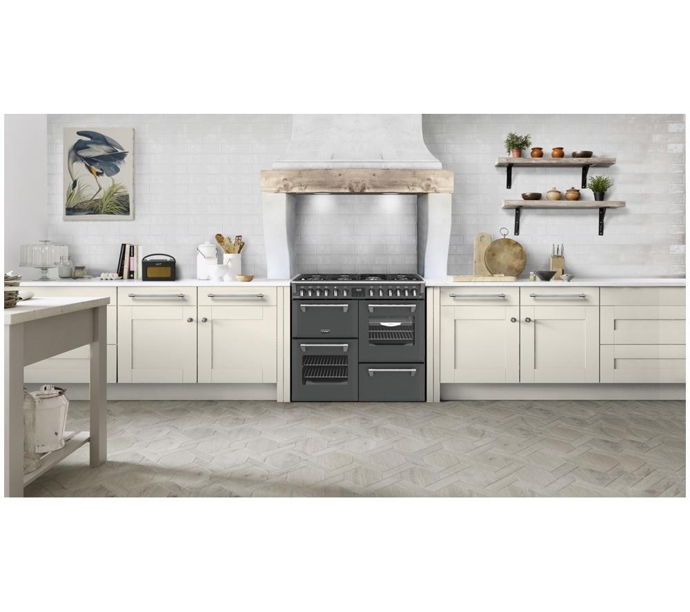 STOVES Richmond 100DF Dual Fuel Range Cooker - Anthracite & Chrome