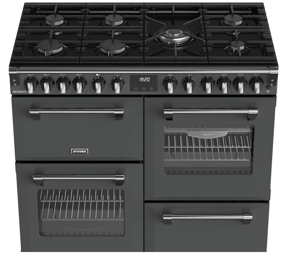 Cocina de rango de combustible dual STOVES Richmond 100DF - Antracita y Cromo