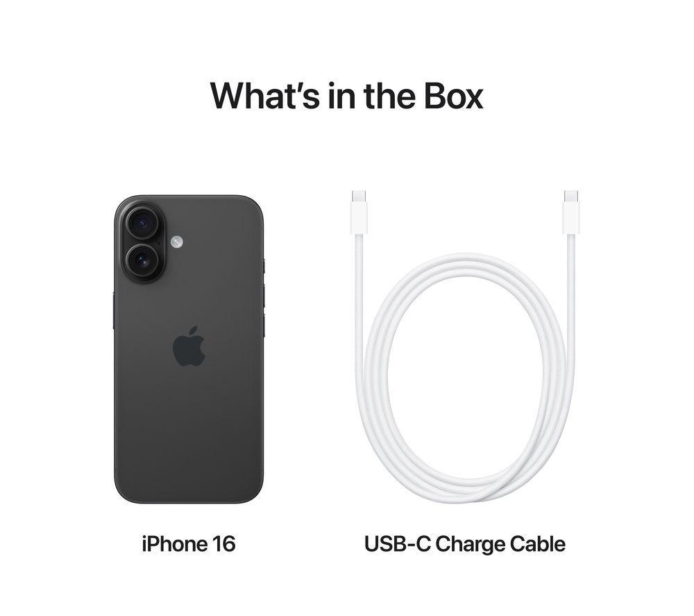 APPLE iPhone 16 - 128 GB, Black