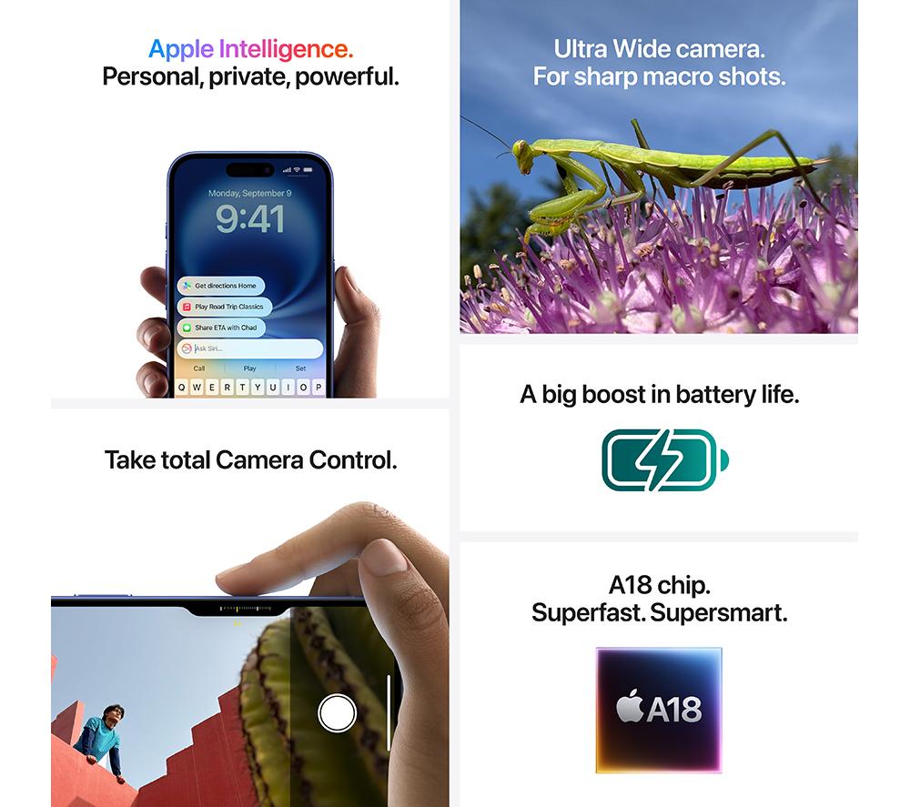 APPLE iPhone 16 - 128 GB, Teal