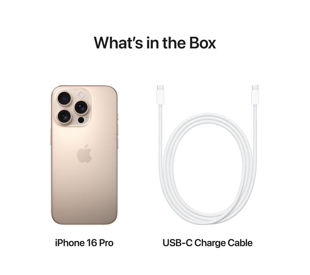 APPLE iPhone 16 Pro - 128 GB, Desert Titanium