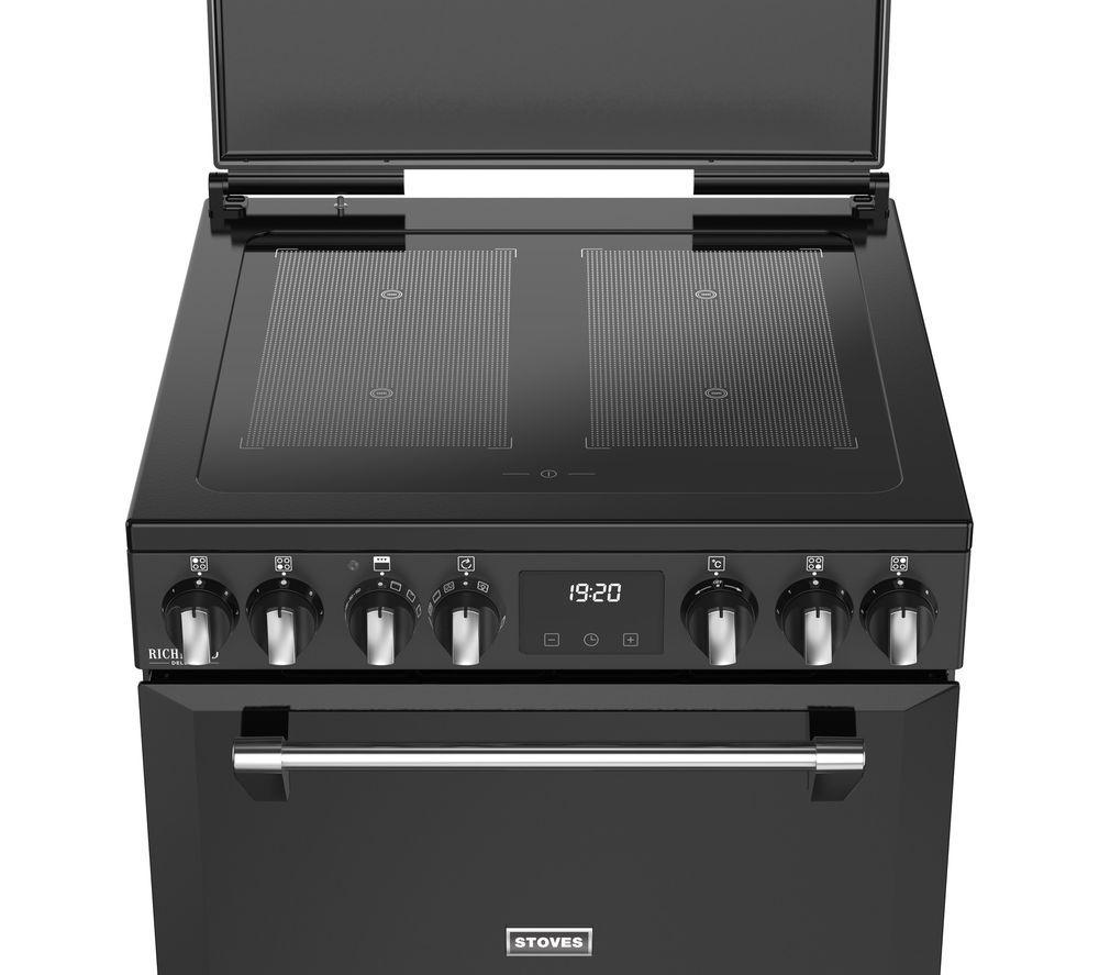STOVES Richmond Deluxe 60Ei Electric Induction Cooker - Black & Chrome