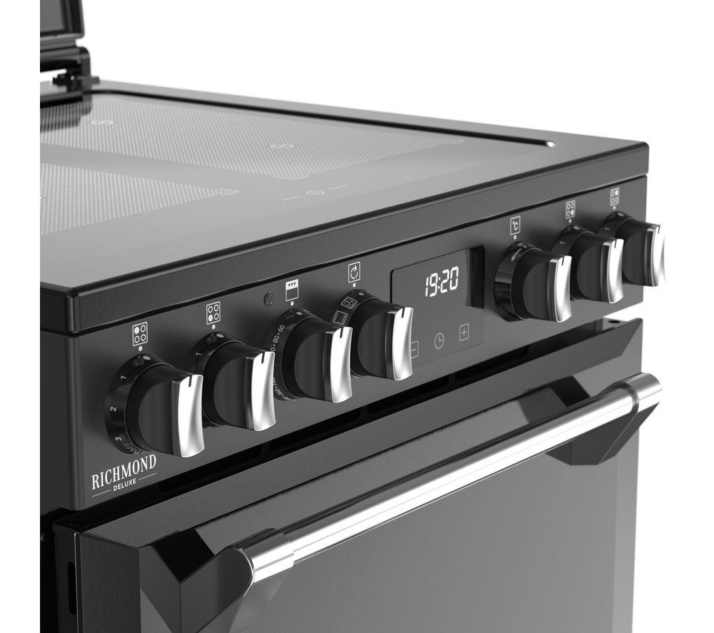 STOVES Richmond Deluxe 60Ei Electric Induction Cooker - Black & Chrome