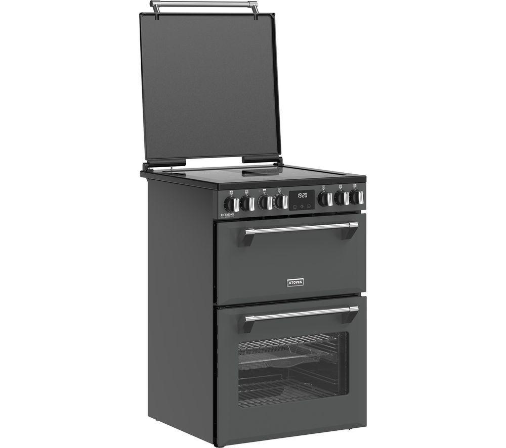 STOVES Richmond Deluxe 60Ei Electric Induction Cooker - Anthracite & Chrome