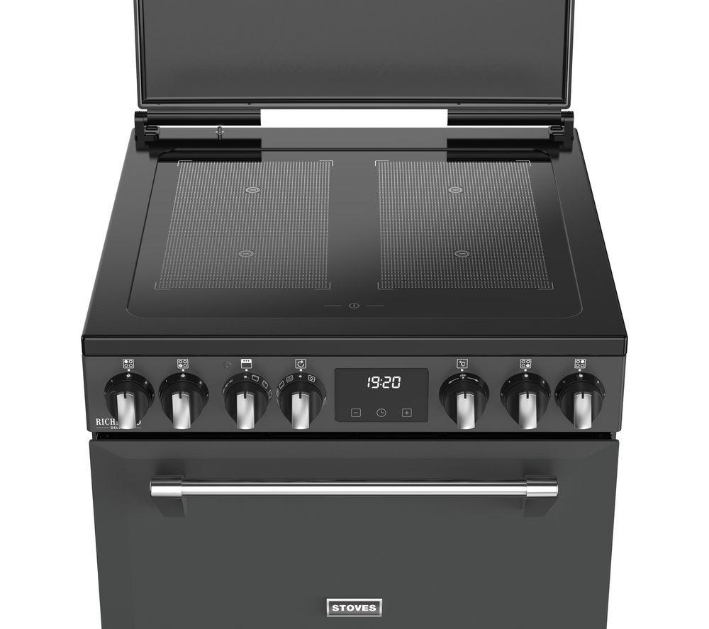 STOVES Richmond Deluxe 60Ei Electric Induction Cooker - Anthracite & Chrome