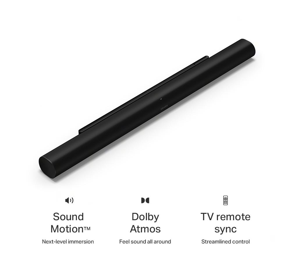 SONOS Arc Ultra Sound Bar with Dolby Atmos & Amazon Alexa - Black