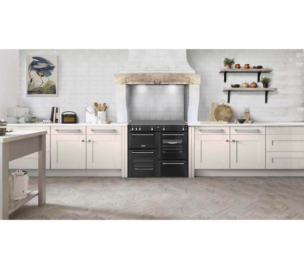 STOVES Richmond 100Ei Electric Induction Range Cooker - Black & Chrome
