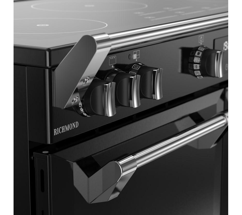 STOVES Richmond 100Ei Electric Induction Range Cooker - Black & Chrome