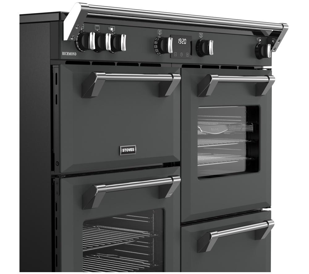 STOVES Richmond 100Ei Elektro-Induktions-Standherd – Anthrazit & Chrom