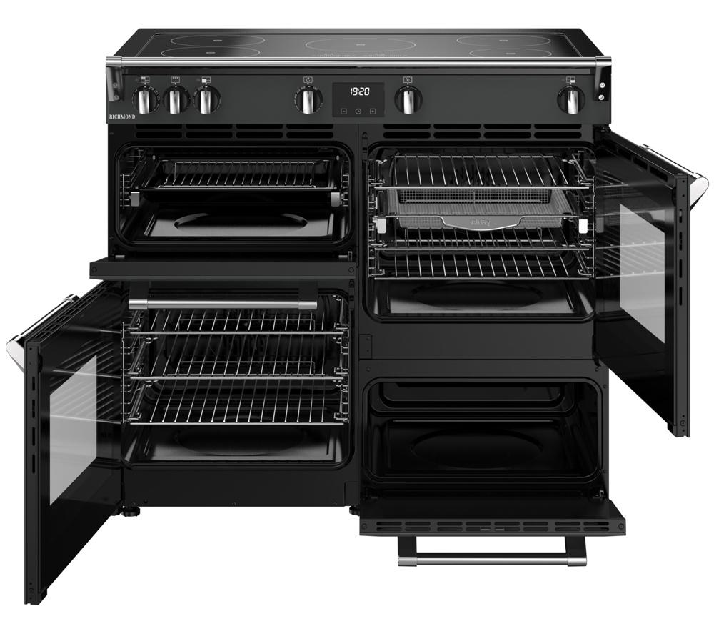 STOVES Richmond 100Ei Elektro-Induktions-Standherd – Anthrazit & Chrom